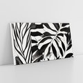 Obraz na płótnie 100x50 - Czarne Liście - akwarelowy obraz, czarno biały