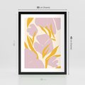 Plakat w ramie 30x40 - Migocące Wibracje - abstrakcyjne kwiaty, pastelowe kolory - rama czarna