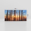 Obraz na płótnie 120x60 - Zachód słońca w jesiennym lesie - zachód słońca,