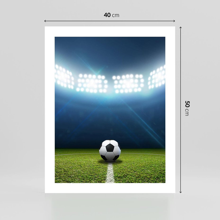 Plakat bez ramy 40x50 - Piłka w drodze do gola - piłka, gol