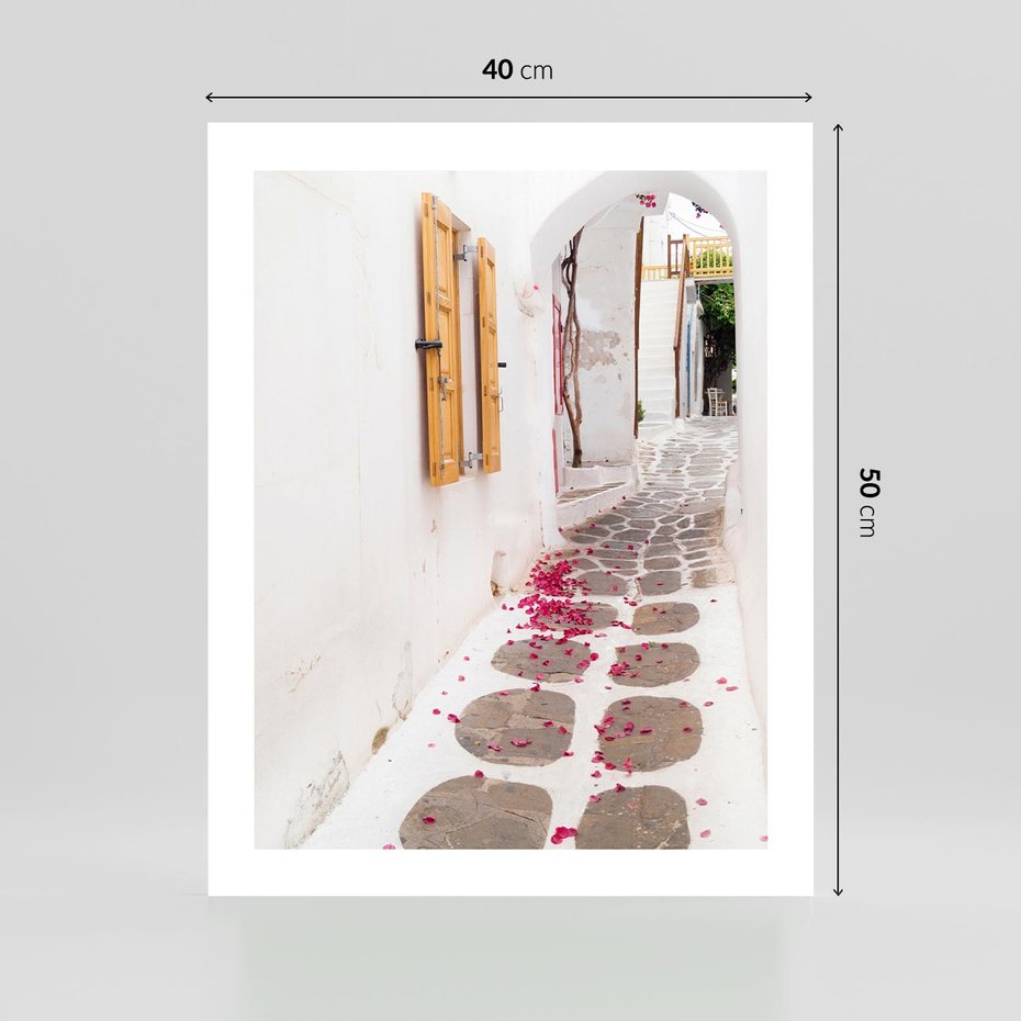 Plakat bez ramy 40x50 - Urok Południowej Uliczki - uliczka, południe