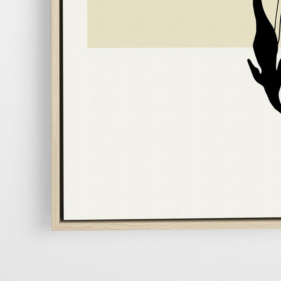 Obraz w ramie 80x120 - Kwiatowe Płótno - kwiaty, typografia - rama drewno