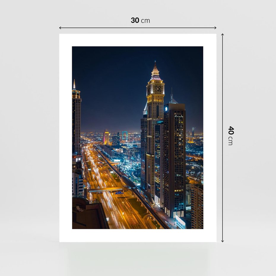 Plakat bez ramy 30x40 - Nocna magia - miasto, noc