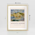 Plakat w ramie 40x50 - Plakat z Reprodukcją A. Renoira - Auguste Renoir, Morze i klify - rama drewno