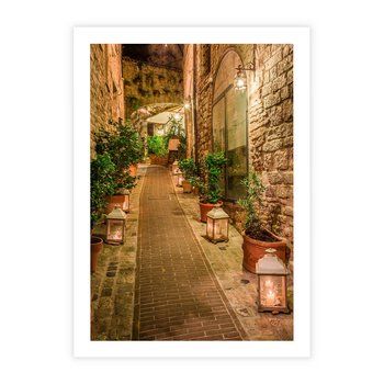 Plakat bez ramy 50x70 - Perspektywa Uliczki Miejskiej - uliczka, perspektywa