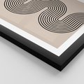 Plakat w ramie 50x70 - Bezgraniczne Odbicia - abstrakcyjne linie, geometria - rama czarna