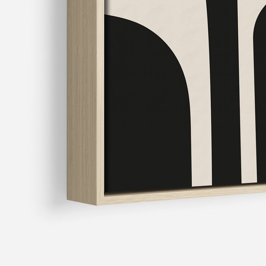 Obraz w ramie 70x100 - Abstrakcyjne Linie - boho plakat, rycina - rama drewno