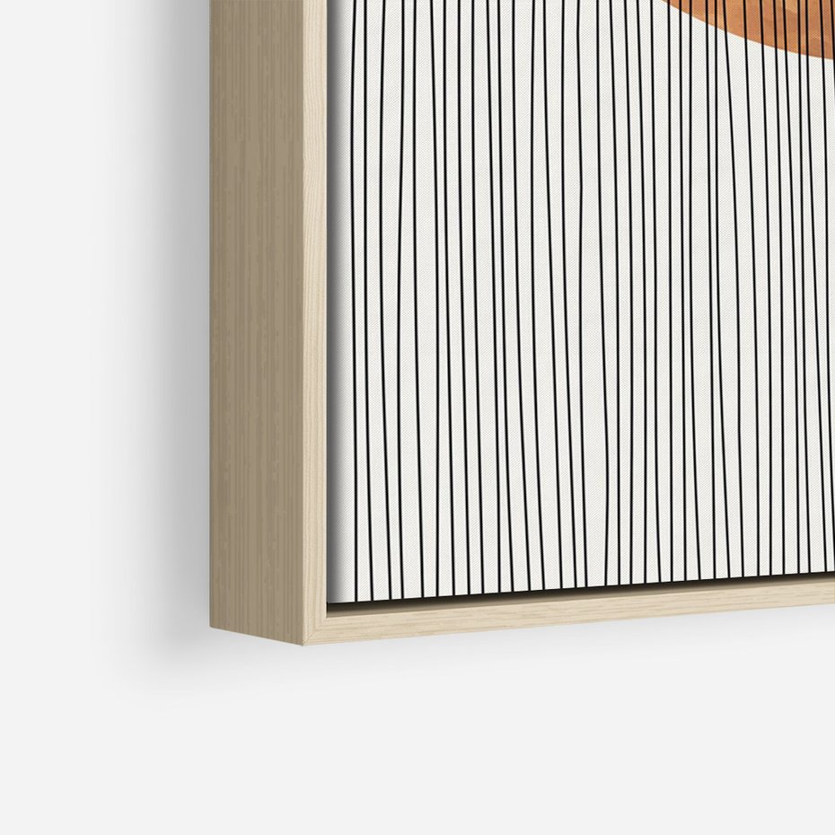 Obraz w ramie 70x100 - Konturem Kształtowane - koło, boho styl - rama drewno