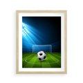 Plakat w ramie 40x50 - Piłkarska ekscytacja w momencie gola - piłka, nożna - rama drewno