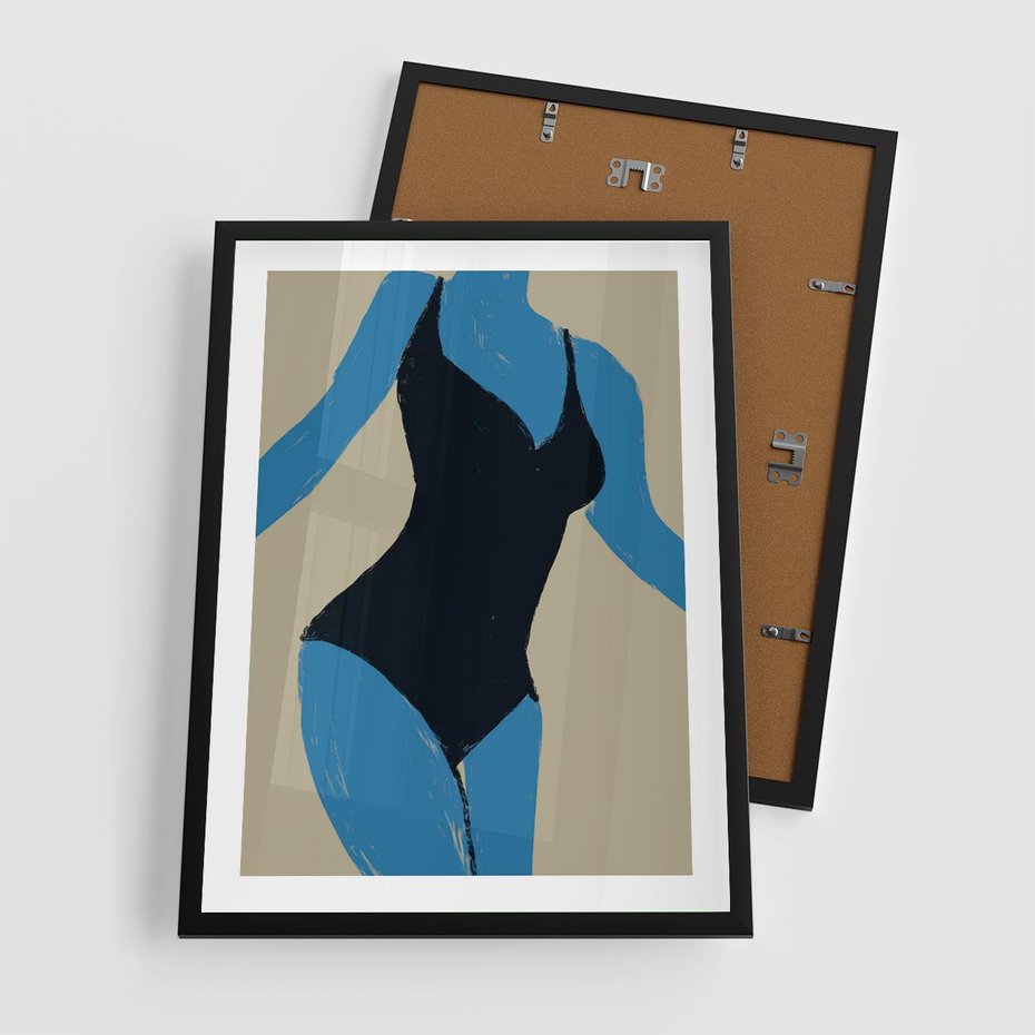 Plakat w ramie 50x70 - Zaklęta Kompozycja - abstrakcyjny plakat, nowoczesna sztuka - rama czarna