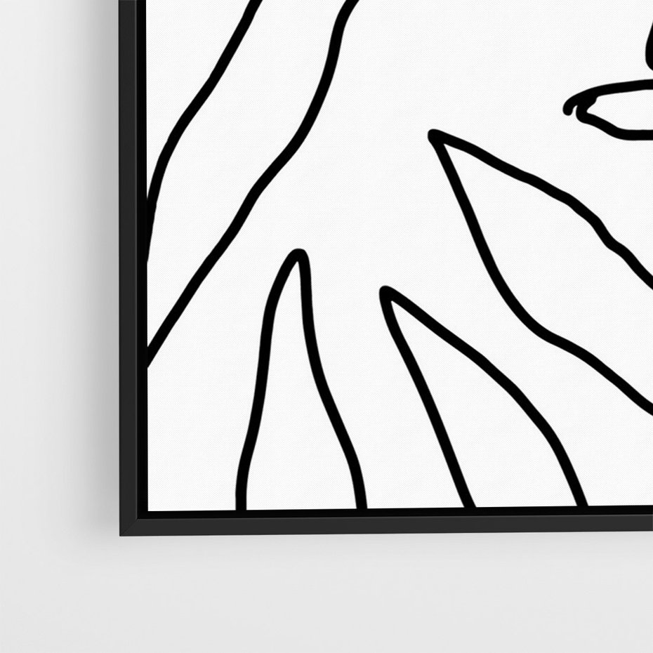 Obraz w ramie 50x70 - Liście Mocy - mroczna sztuka, minimalizm - rama czarna