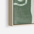 Obraz w ramie 80x120 - Inspirujące Zawiłości Zieleni - abstrakcyjny kształt, zielony plakat - rama drewno