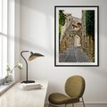 Plakat bez ramy 30x40 - Urokliwa perspektywa uliczki - uliczka, perspektywa