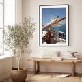 Plakat bez ramy 30x40 - Podróż Morska - statek, ster