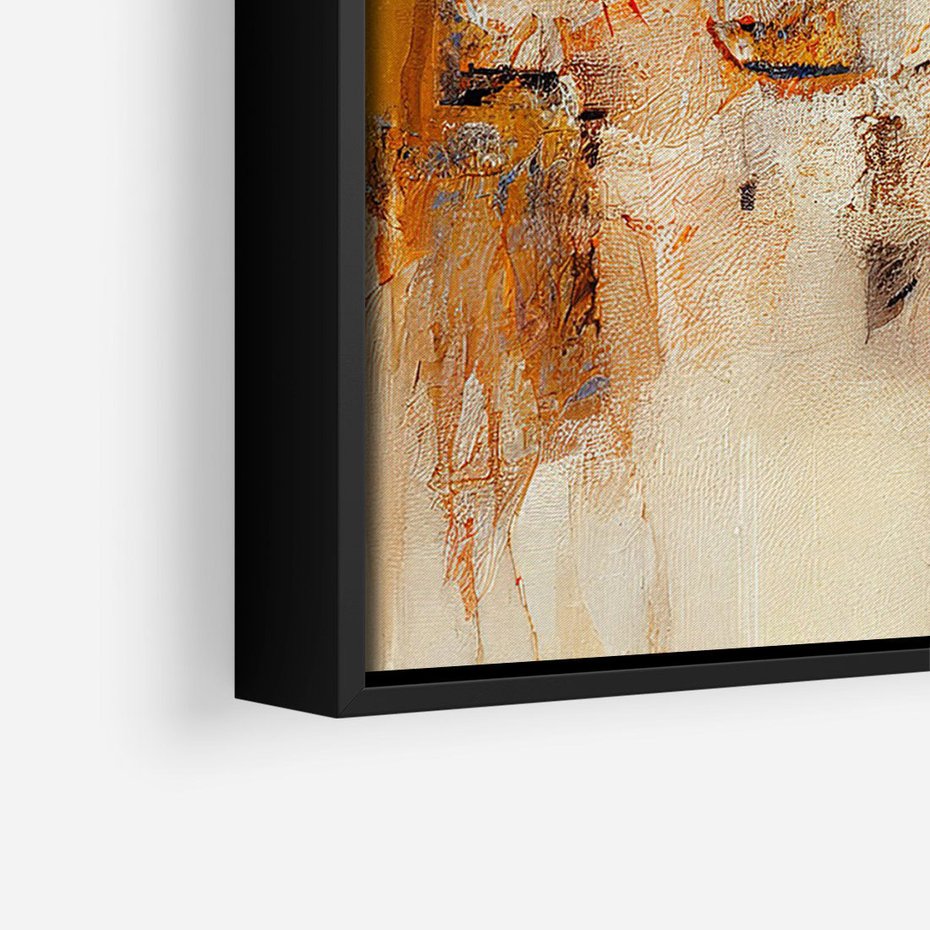 Obraz w ramie 50x70 - Odbicie utraconych barw - abstrakcja, tekstury farb - rama czarna