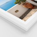 Plakat w ramie 50x70 - Santorini - oaza greckiej wyspy - Santorini, grecka - rama biała