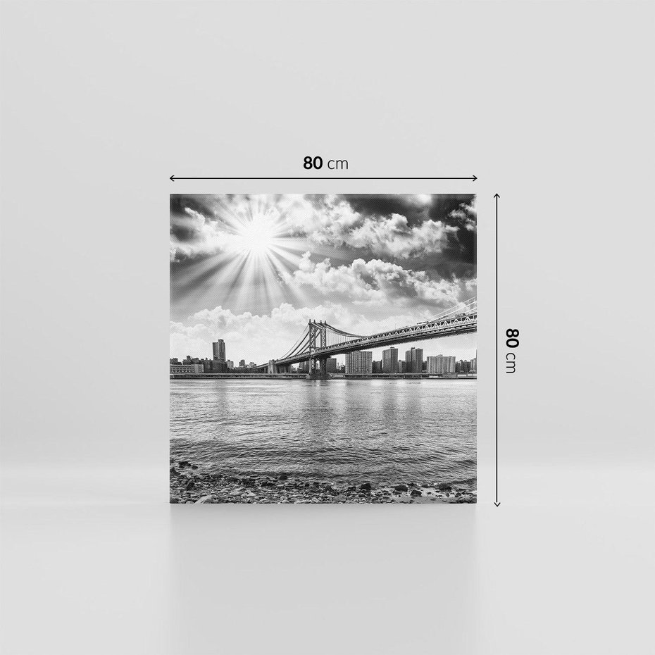 Obraz na płótnie 80x80 - Most w Mieście - most, miasto