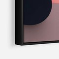 Obraz w ramie 70x50 - Przenikanie przestrzeni czasu - abstrakcja, geometria - rama czarna