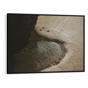 Obraz w ramie 70x50 - Relaksujący Raj - plaża, morze - rama czarna