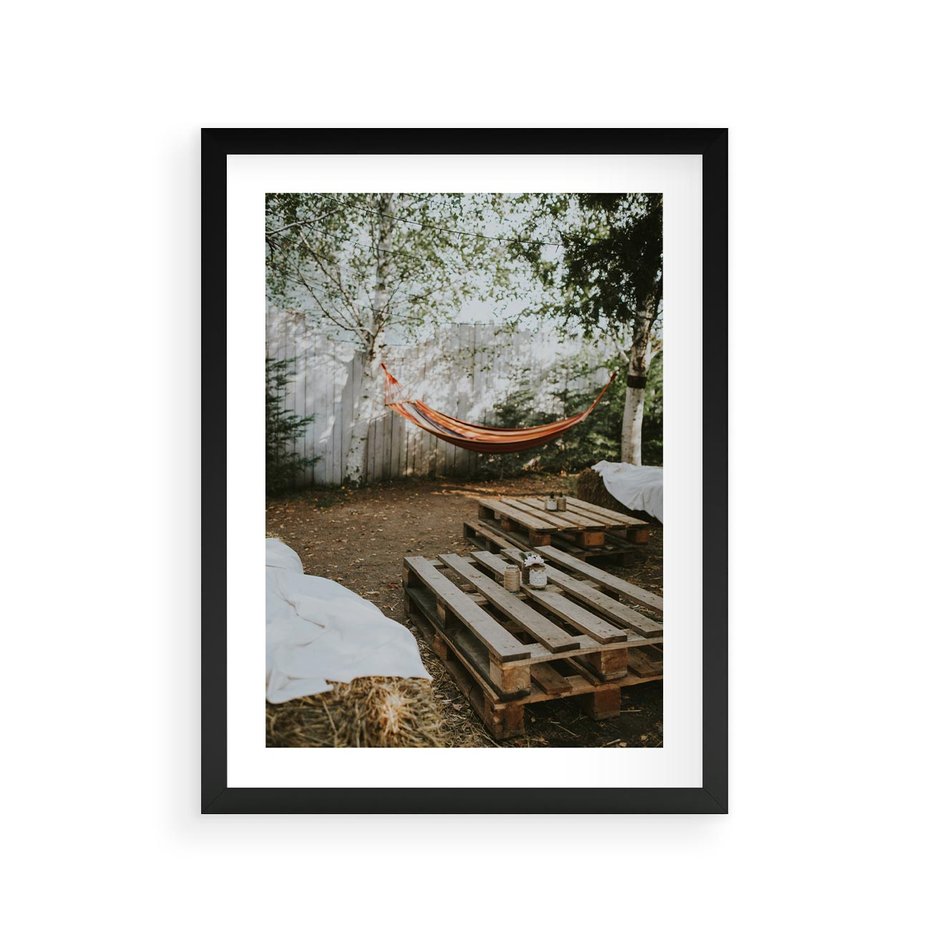 Plakat w ramie 30x40 - Harmonia i Spokój - boho, relaks - rama czarna