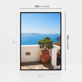 Obraz w ramie 50x70 - Santorini - oaza greckiej wyspy - Santorini, grecka - rama czarna