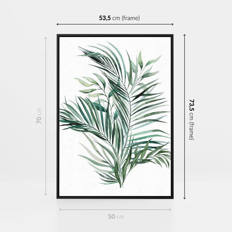 Obraz w ramie 50x70 - Blask Natury - złote, liście - rama czarna