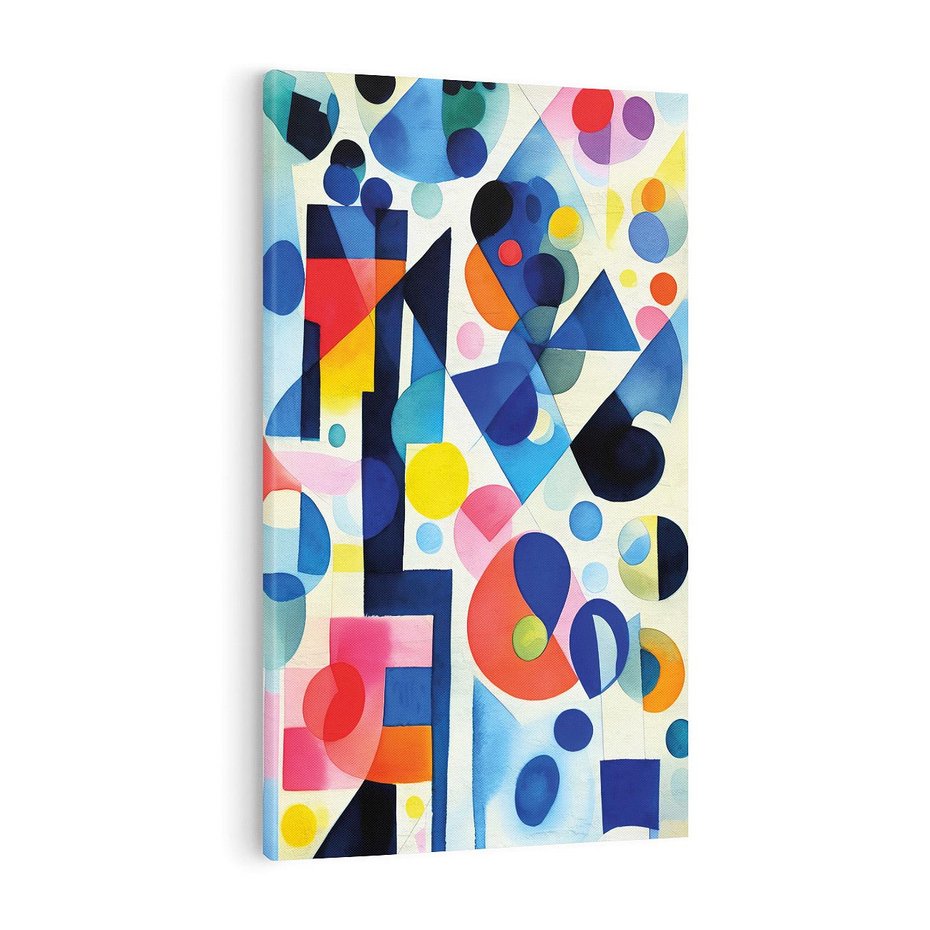 Obraz na płótnie 50x70 - Księga Akwarelowych Przeniknięć - abstrakcyjny obraz, różne kolorowe kształty