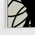 Obraz w ramie 50x50 - Modernistyczne Refleksje - abstrakcja, mroczny klimat - rama biała