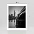 Plakat bez ramy 40x50 - Majestatyczny Big Ben w Londynie - Londyn, most