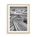 Plakat w ramie 50x70 - Pomost nad Morzem - pomost, morze - rama drewno