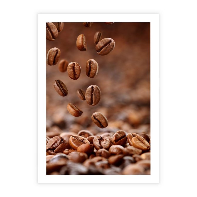 Plakat bez ramy 21x30 - Kawiarniana atmosfera kawy - kawa, kawiarnia