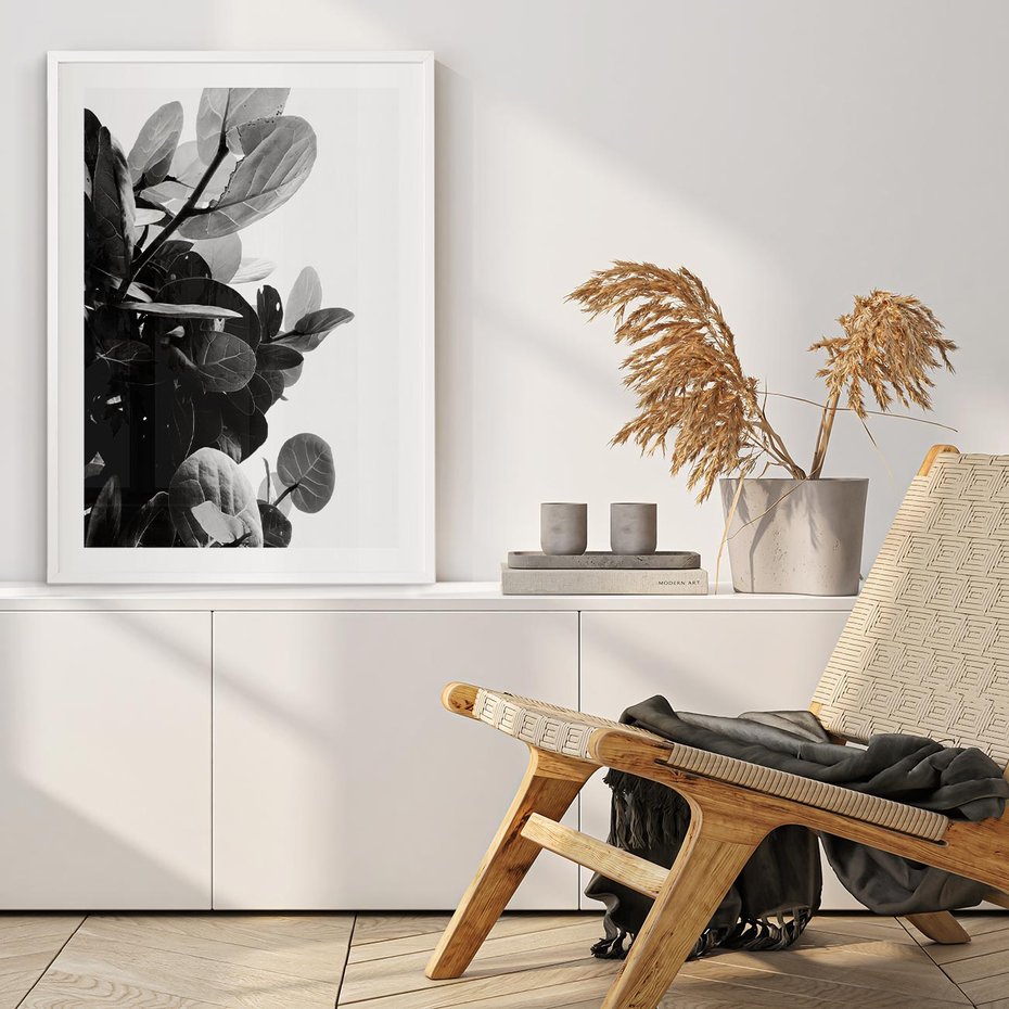 Plakat bez ramy 50x70 - Blisko Natury - liście, rośliny tropikalne