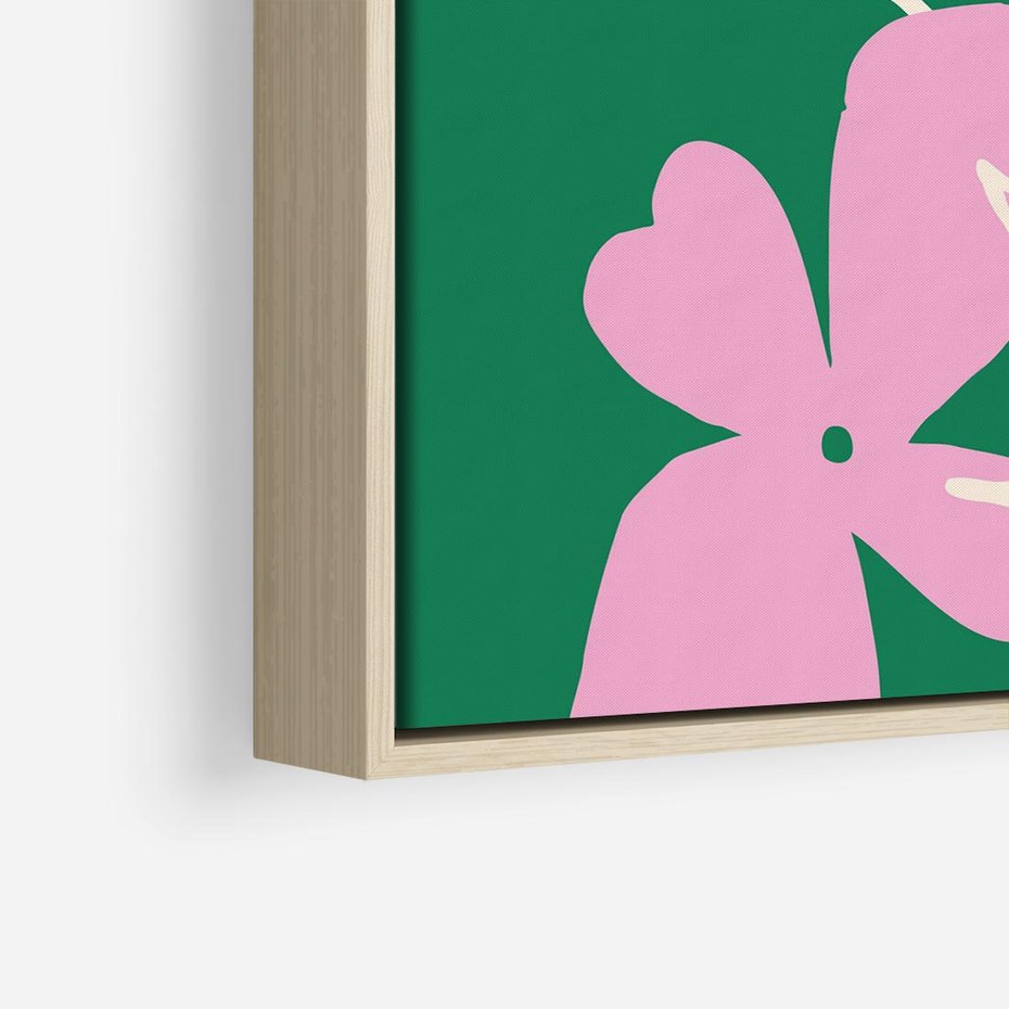 Obraz w ramie 50x50 - Wewnętrzne Fale - abstrakcyjny plakat, boho styl - rama drewno