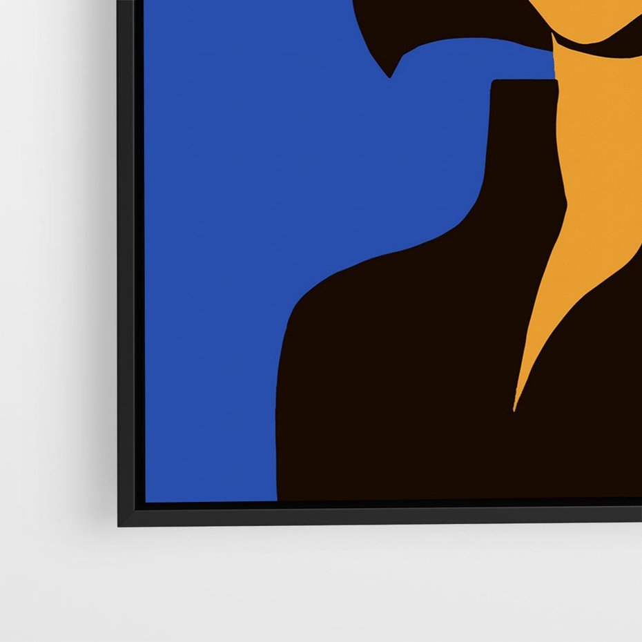 Obraz w ramie 50x50 - Energetyczne Zestawienie - sztuka nowoczesna, plakat - rama czarna