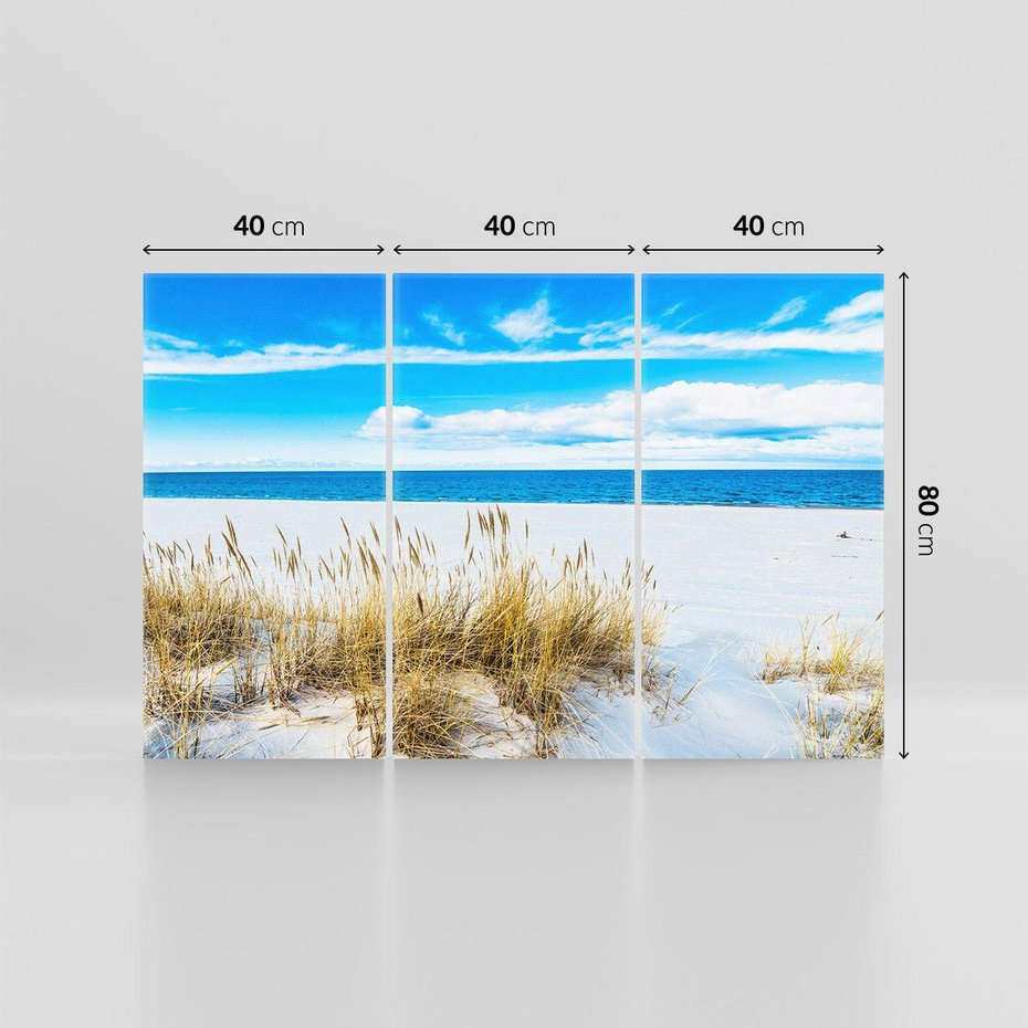 Obraz na płótnie 120x80 - Błogi Relaks - Łeba, bałtyk