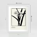 Plakat w ramie 40x50 - Symfonia kwiatowej ekspresji - kwiat, grafika - rama biała