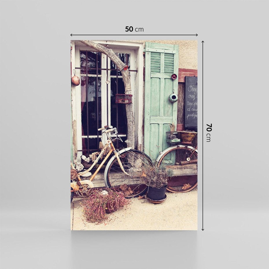 Obraz na płótnie 50x70 - Romantyczny rowerowy spacer po Prowansji - Prowansja, rower