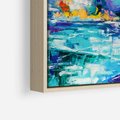 Obraz w ramie 80x80 - Mistyka Górskich Marzeń - abstrakcja, pejzaż gór - rama drewno