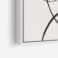 Obraz w ramie 70x100 - Zaklęte Linie - abstrakcyjne szkicowane linie, minimalizm - rama biała
