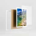 Plakat w ramie 50x70 - Mistyczne Połączenie - jezioro, góry - rama biała