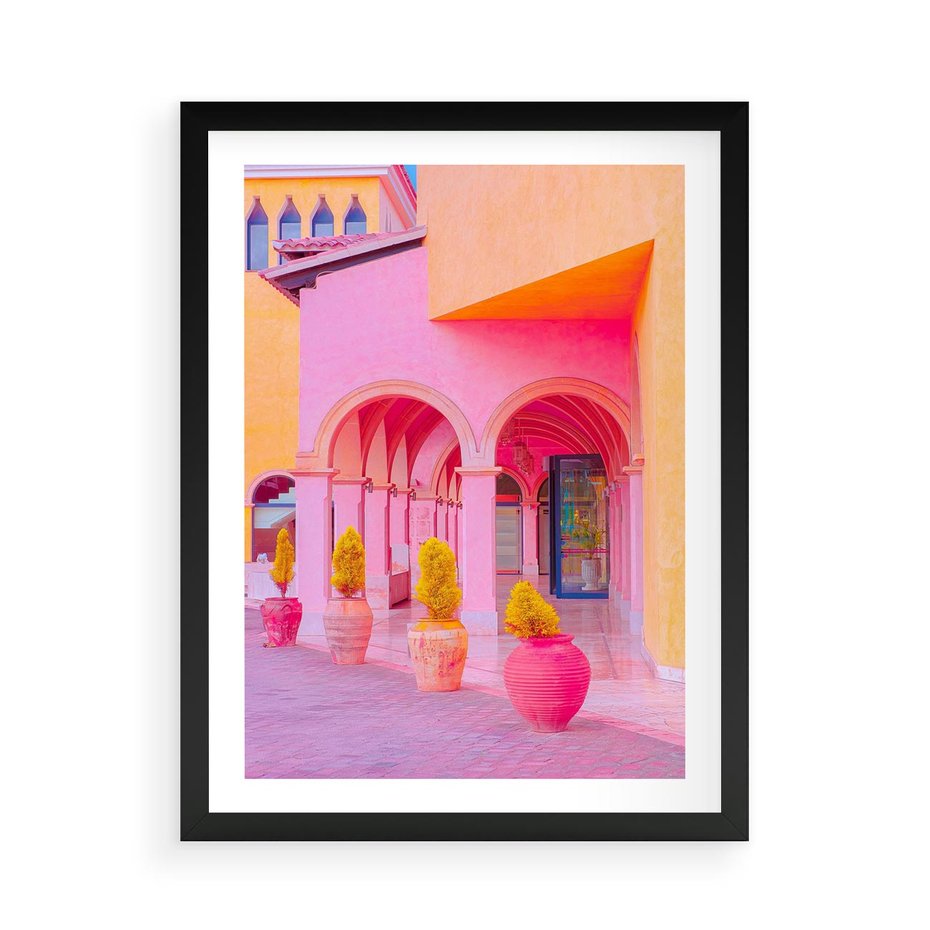 Plakat w ramie 50x70 - Marokańskie pastele - marokański, pastele - rama czarna