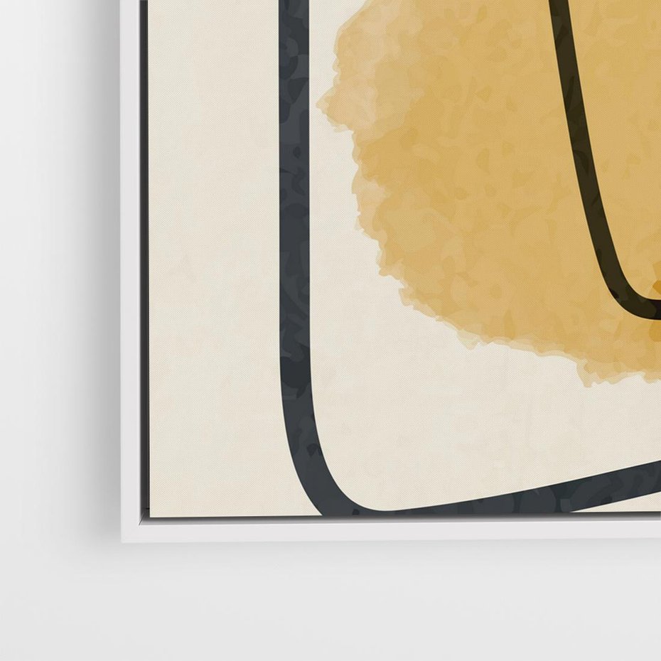 Obraz w ramie 50x50 - Rozkwitające Formy - abstrakcyjne nieregularne kształty, minimalistyczny plakat - rama biała