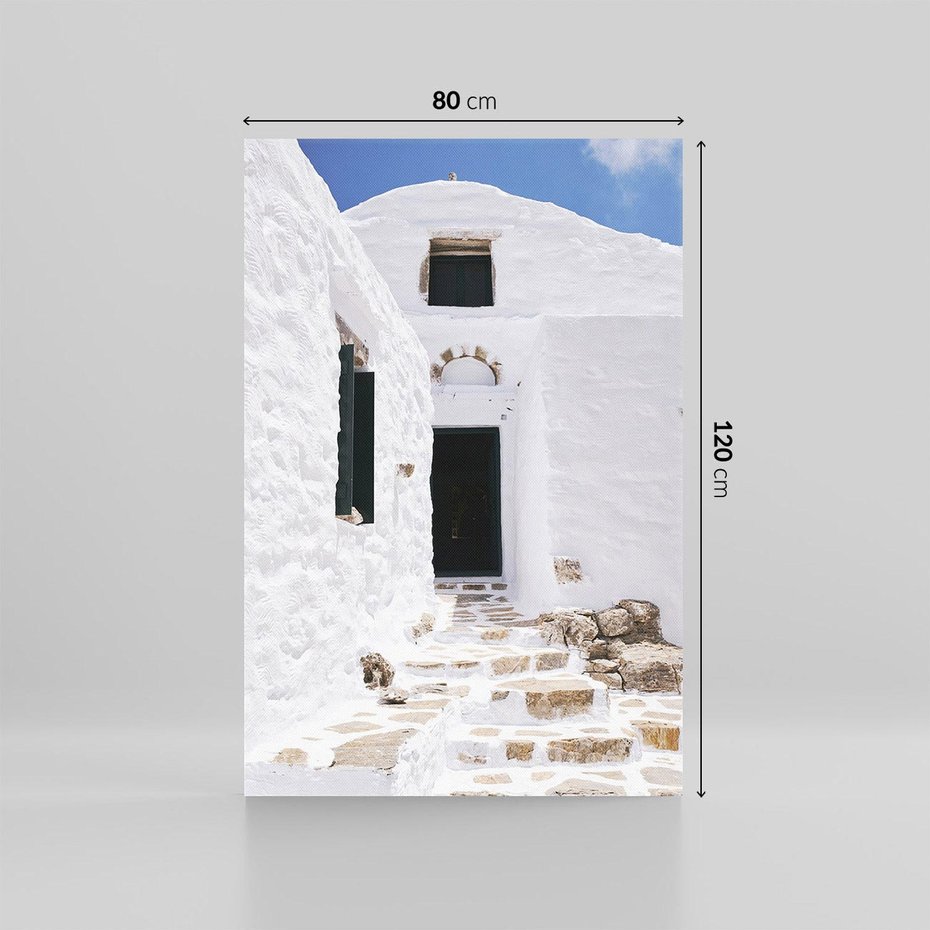 Obraz na płótnie 80x120 - Santorini - Grecja błękitem malowana - Santorini, Grecja