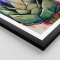 Plakat w ramie 30x40 - Estetyczna Roślina - abstrakcja, akwarela - rama czarna