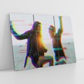 Obraz na płótnie 120x80 - Taniec tęsknot - zdjęcie w stylu retro, dodane kolorowe akcenty
