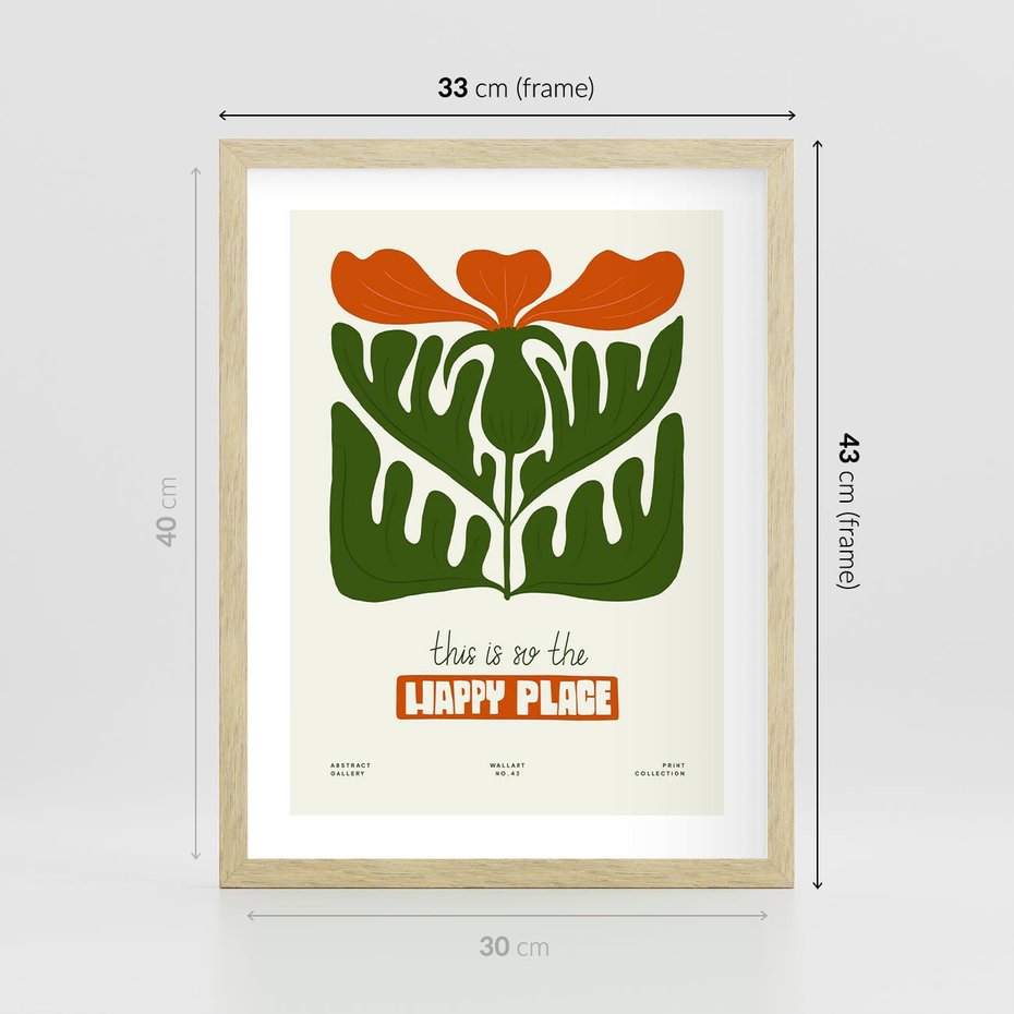 Plakat w ramie 30x40 - Rozkwitająca Gra - kwiaty, nowoczesny plakat - rama drewno