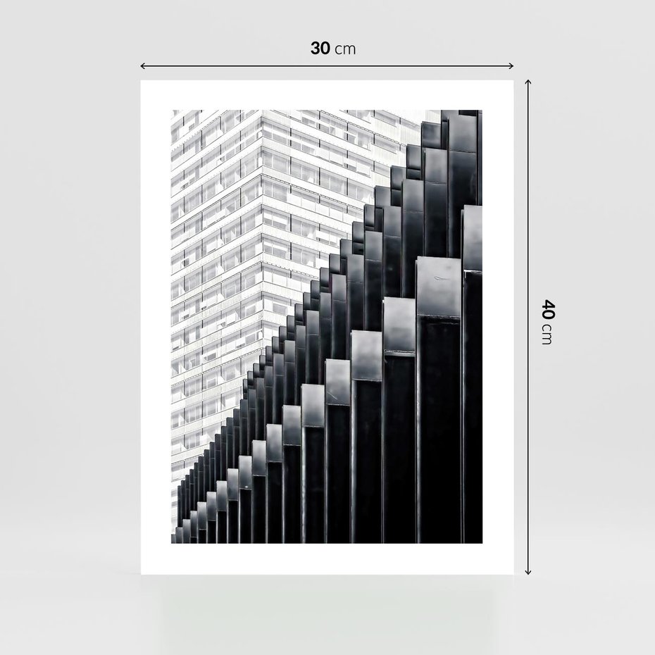 Plakat bez ramy 30x40 - Architektura Stopniowa - architektura, budynki