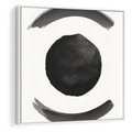 Obraz w ramie 80x80 - Bezczasowe Echo - abstrakcyjne plamy okręgi, akwarelowe - rama biała
