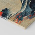 Obraz na płótnie 120x60 - Requiem dla marzeń - sztuka japońska, fale oceanu