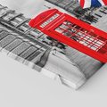 Obraz na płótnie 80x80 - Londyńska Budka przy Big Benie - Londyn, budka
